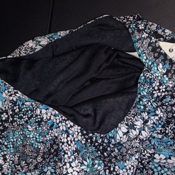 Entro Mini Dress Tunic Size Medium Lined Sleeveless Floral Design Length 34" NEW - Picture 8 of 16